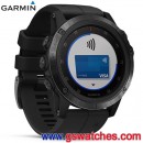 已完售,GARMIN fenix 5x Plus,ADLC石墨灰錶圈搭黑色矽膠錶帶(公司貨,保固1年):::多功能運動GPS手錶,搭載地圖,訓練指標,音樂