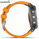 已完售,GARMIN fenix 5 Plus,鈦錶圈搭光耀橘錶帶(公司貨,保固1年):::多功能運動GPS手錶,搭載地圖,訓練指標,音樂