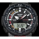 【金響鐘錶】現貨,CASIO PRT-B70-1DR(公司貨,保固1年):::藍牙,PRO TREK,專業登山錶,指針數字雙顯,溫度,高度,氣壓,方位,釣魚時間,PRTB70