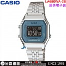 【金響鐘錶】缺貨,CASIO LA680WA-2BDF(公司貨,保固1年):::復古數字型電子錶,1/100碼錶,鬧鈴,手錶,LA680WA