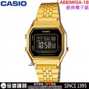 【金響鐘錶】預購,CASIO LA680WGA-1BDF(公司貨,保固1年):::復古數字型電子錶,1/100碼錶,鬧鈴,手錶,LA680WGA