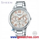客訂商品,CASIO SHE-3058D-7AUDR(公司貨,保固1年):::Sheen,時尚女錶,日期,星期,24小時指針,刷卡不加價或3期零利率,SHE3058D
