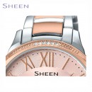 客訂商品,CASIO SHE-3058SPG-4AUDR(公司貨,保固1年):::Sheen,時尚女錶,日期,星期,24小時指針,刷卡不加價或3期零利率,SHE3058SPG